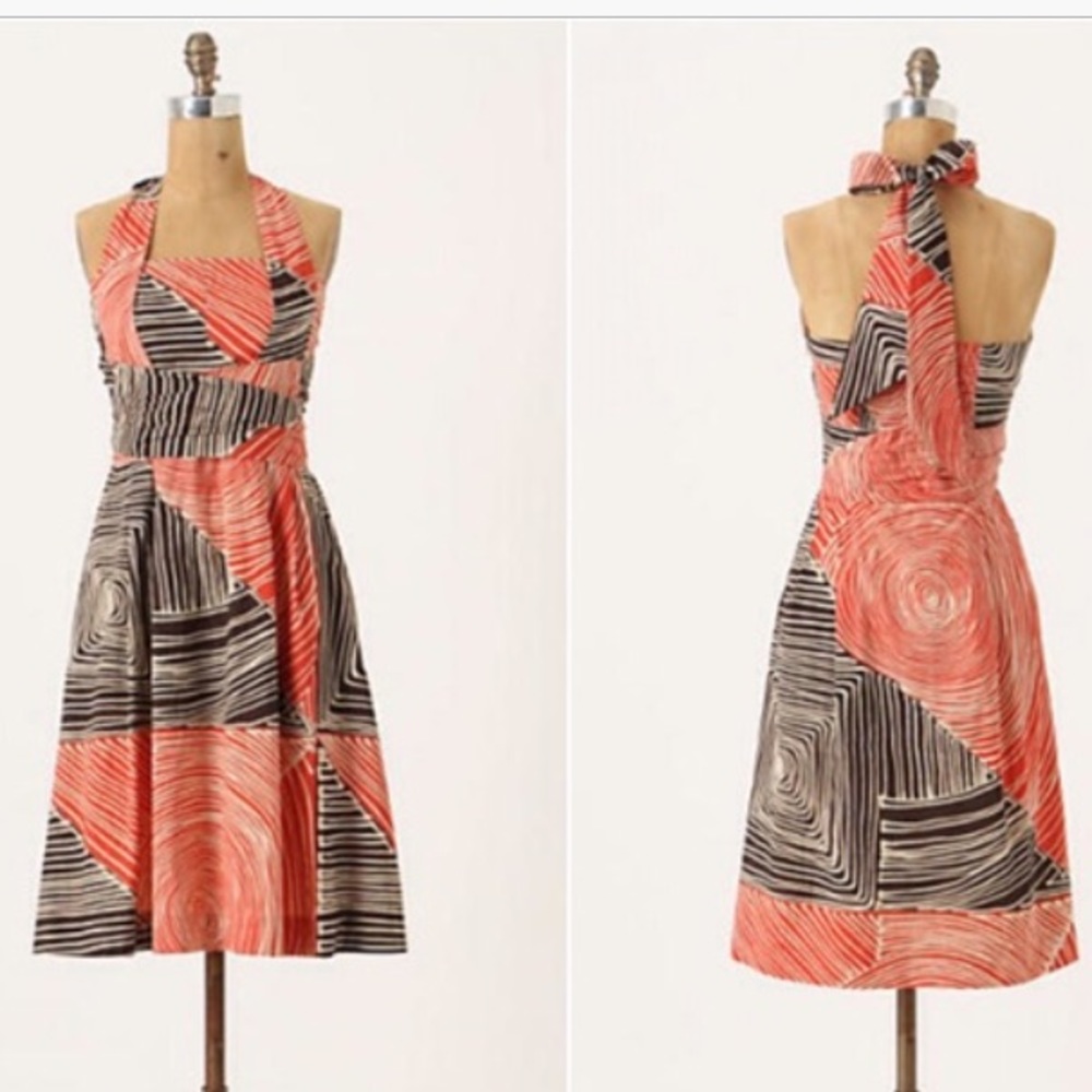 we ❤️ vera ANTHROPOLOGIE vintagey halter dress 2 - Picture 3 of 10